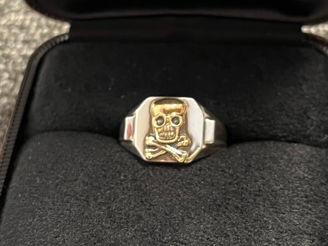 [16호] 엣라코 AT LAST & CO 스컬콤비 10K 반지 풀박스 상품이미지3