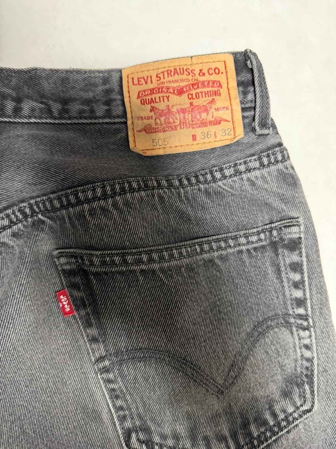 리바이스 505 블랙 데님 36 (34 사이즈감) 상품이미지4