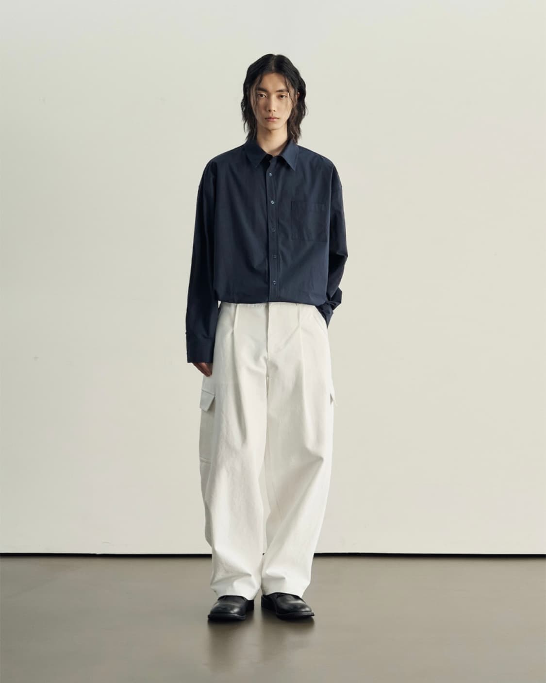 시즈 로템버 [데일리룸 X 로템버] 벌룬 레그 밀 와이드 카고팬츠 화이트 상품이미지9