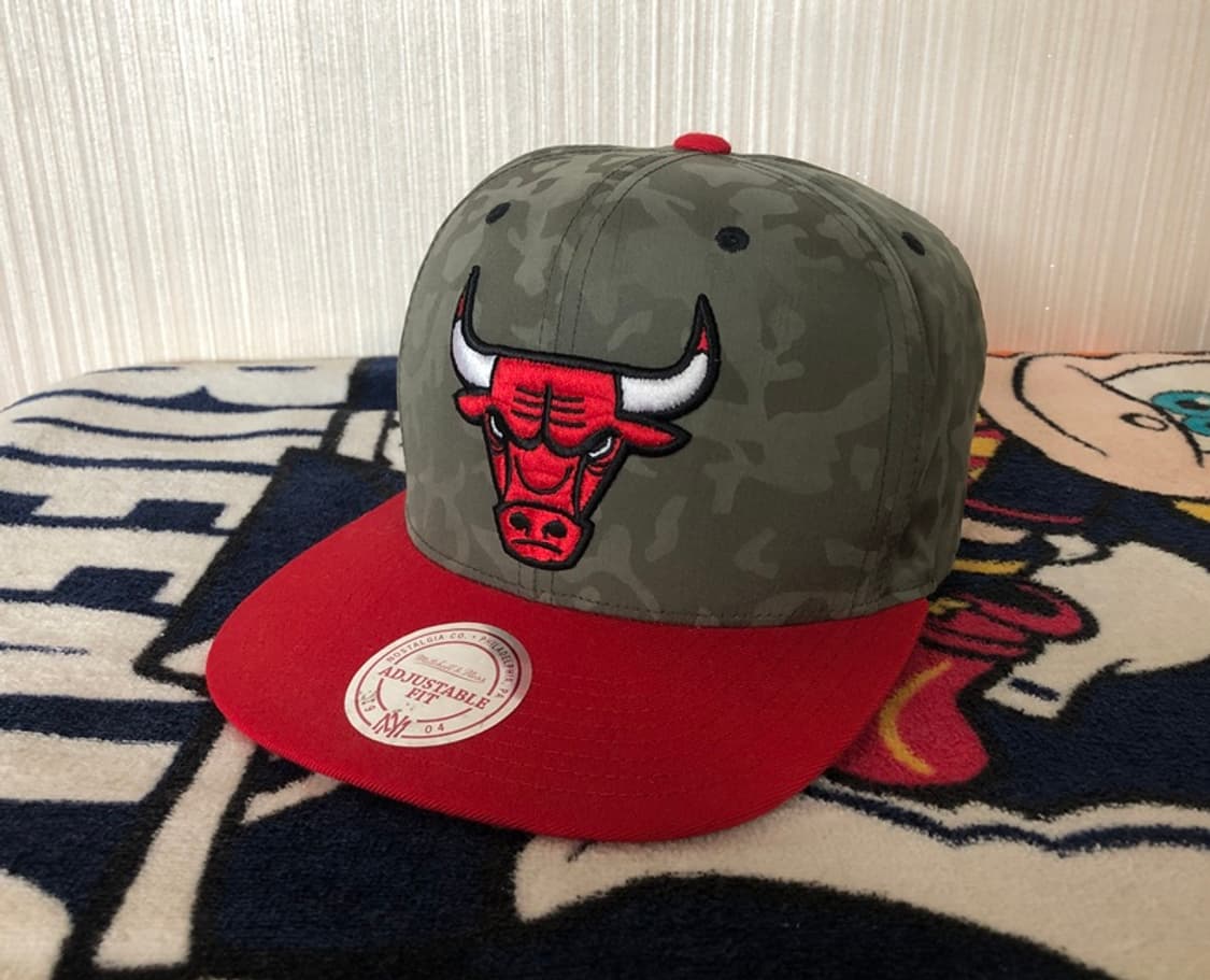 NBA 미첼앤네스 시카고불스 카모스냅백/모자 상품이미지1