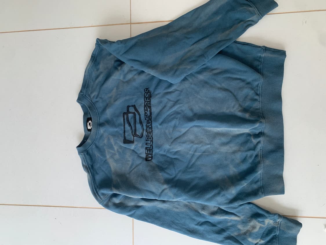 웰빙익스프레스 Blurry Logo Sweatshirt Blue  상품이미지4