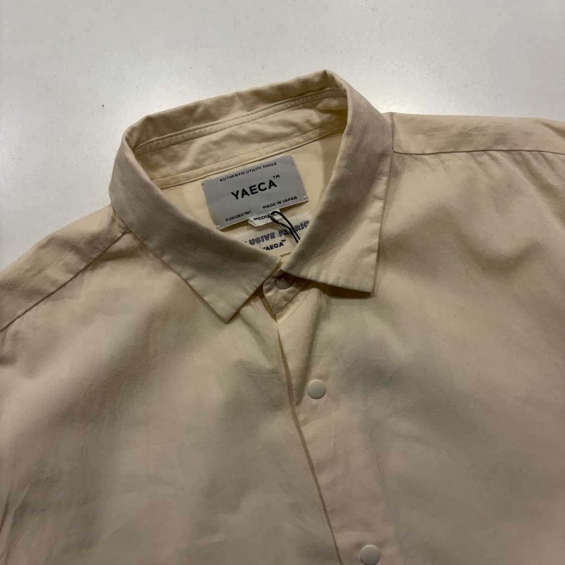 [M] YAECA 야에카 아이보리 코튼 긴팔 셔츠 C976 상품이미지3