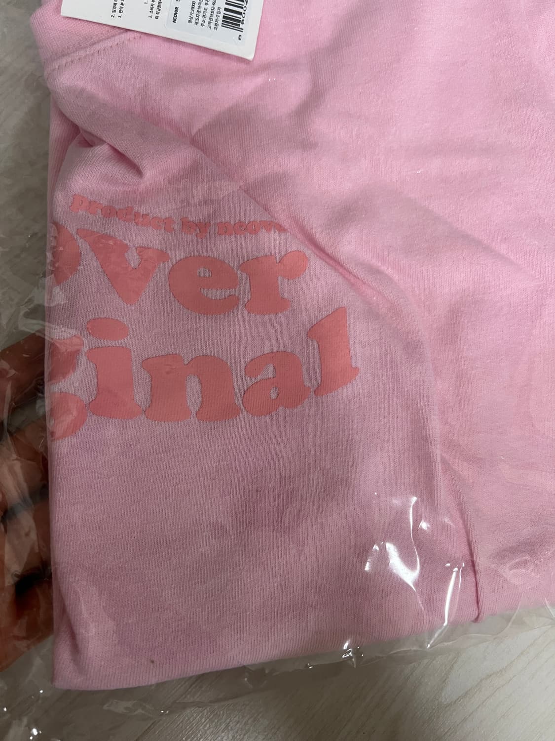 새상품 앤커버 정가3만7천 로고 반팔 티셔츠 핑크 상품이미지6