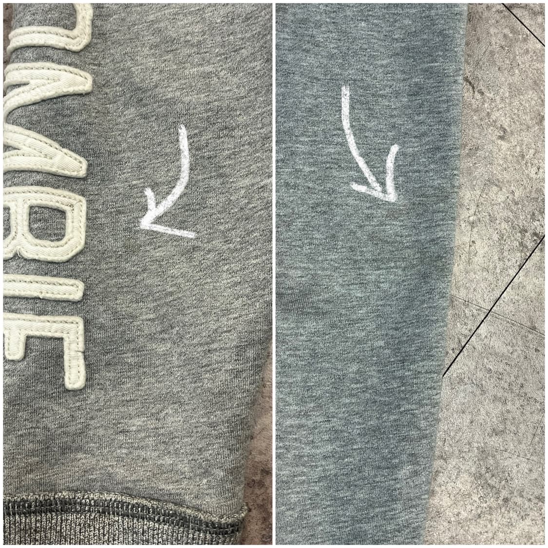 아베크롬비 기모 후드집업 그레이 S #csz2364 상품이미지10