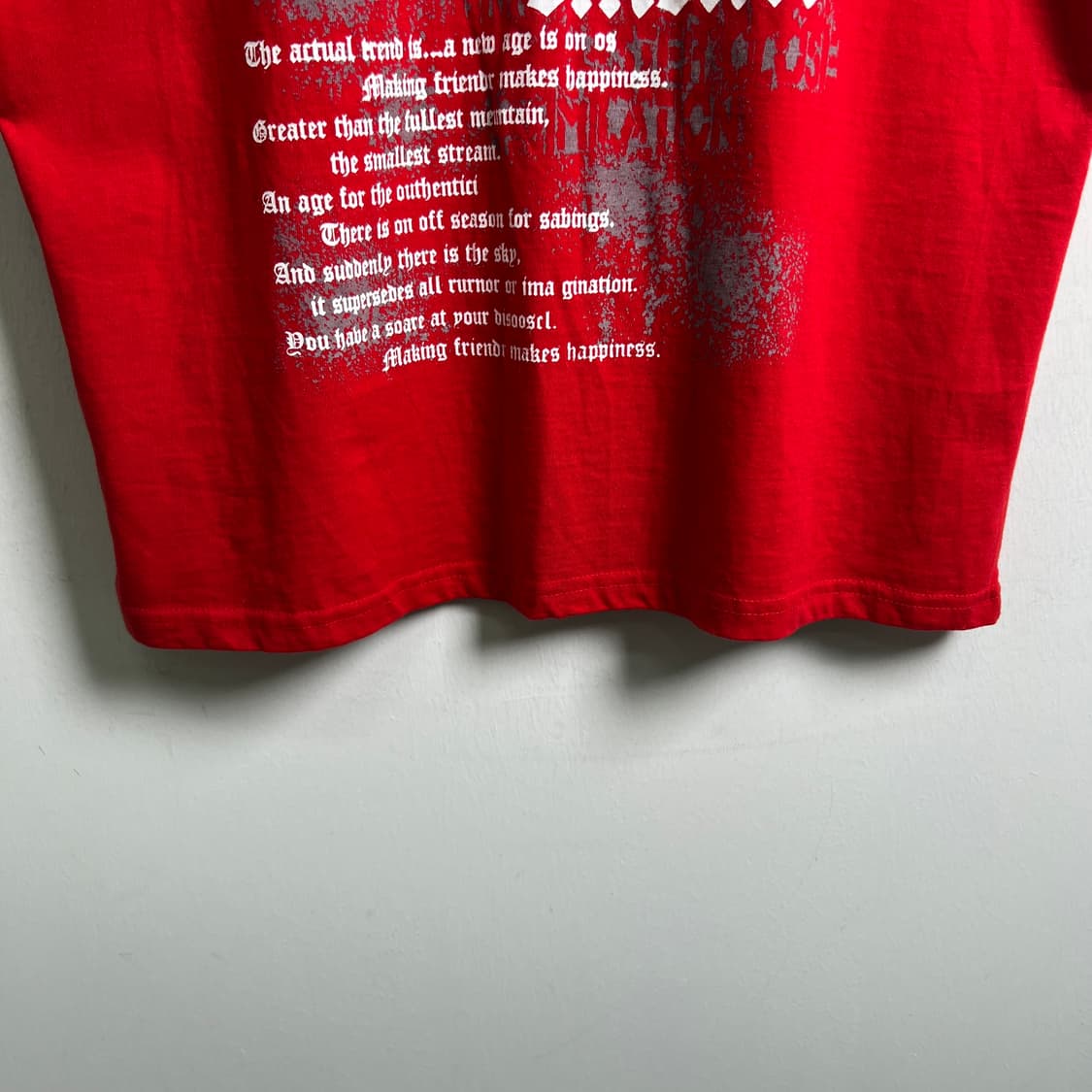 jpn vtg y2k 레이어드 버클 그래픽 반팔 티셔츠  상품이미지6