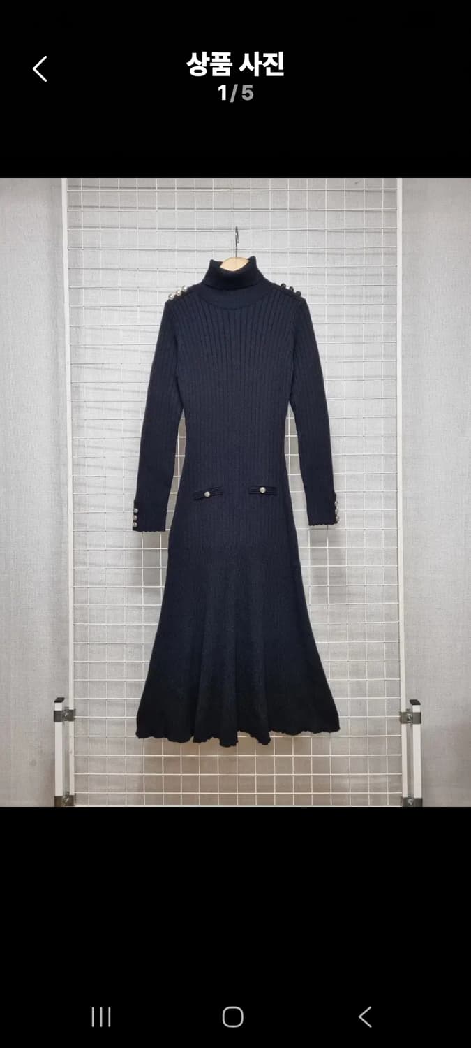 (택포) 줄로그 니트원피스 (블랙) 상품이미지1