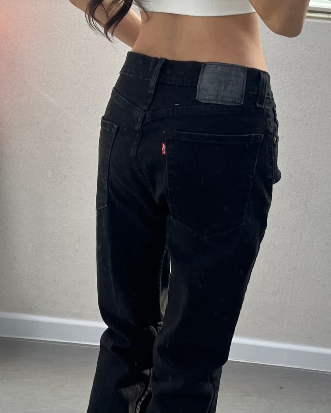 (허단39.5)리바이스 502 블랙-M1688 상품이미지8