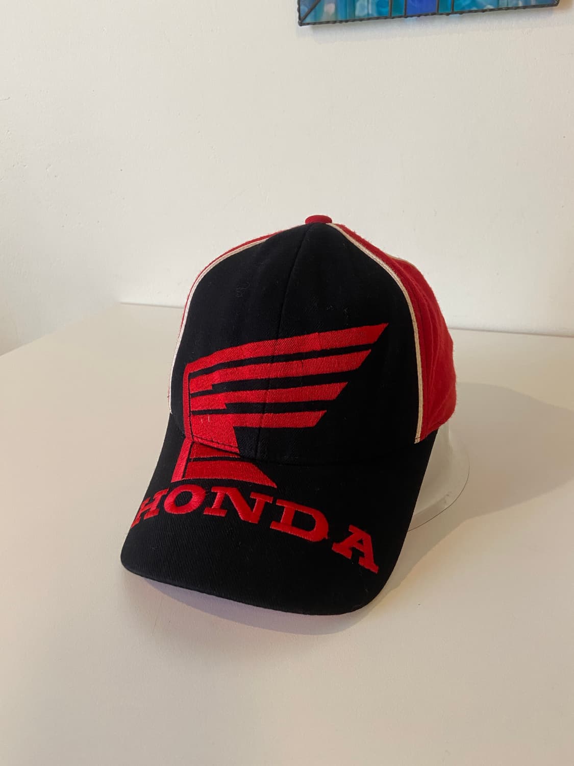 혼다 HONDA 볼캡 모자 블랙/레드 상품이미지2