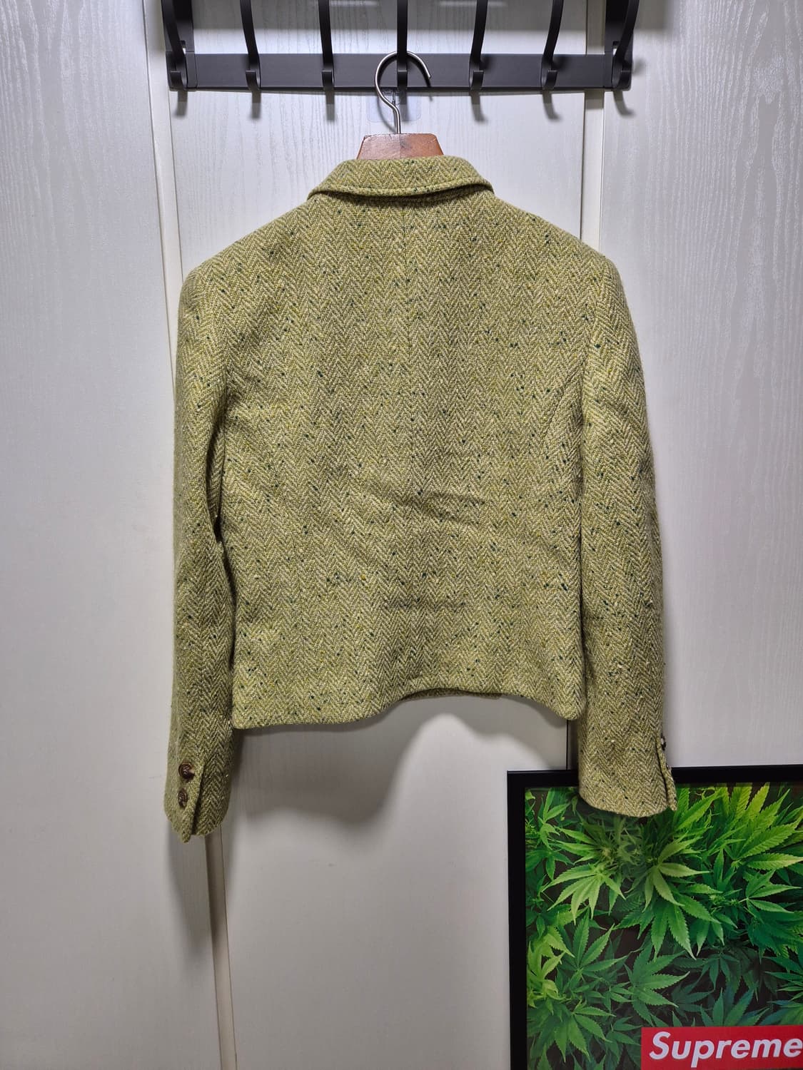 (세일)JPN빈티지.madore 트위드 셋트 올리브 상품이미지7