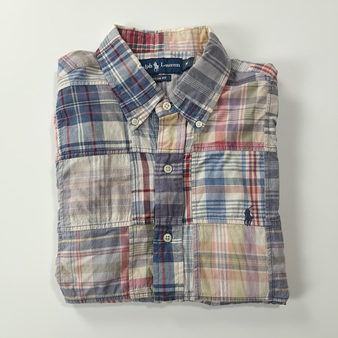CK212 M 폴로 00s 패치워크 마드라스체크 반팔 셔츠 남방 상품이미지8