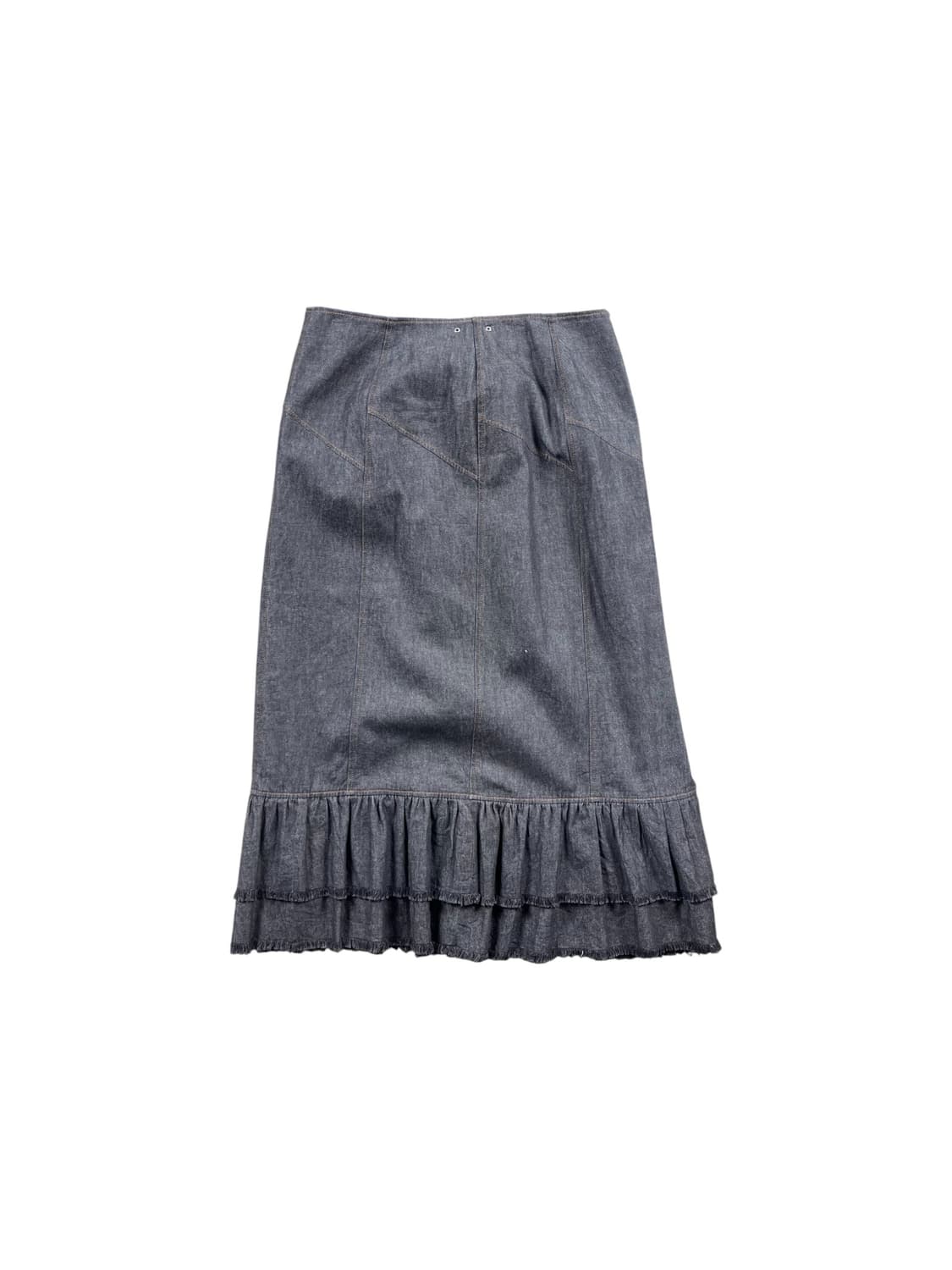 Vintage 흑청 밑단 셔링  치마  상품이미지1