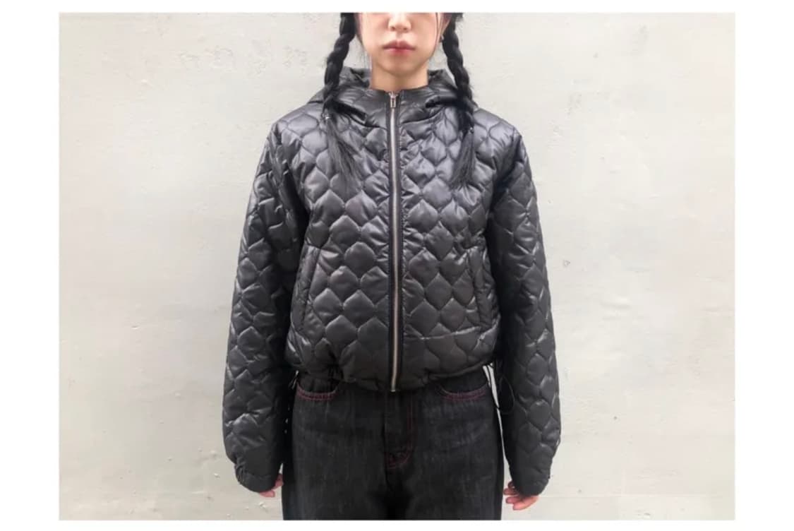 6온스 피치 퀄팅 후드 경량패딩 그린씨 상품이미지1