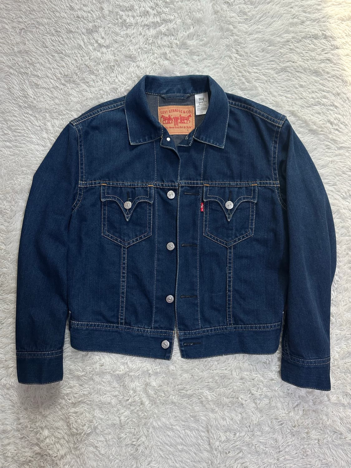 리바이스 TYPE 1 아이코닉 데님 자켓 L 상품이미지1