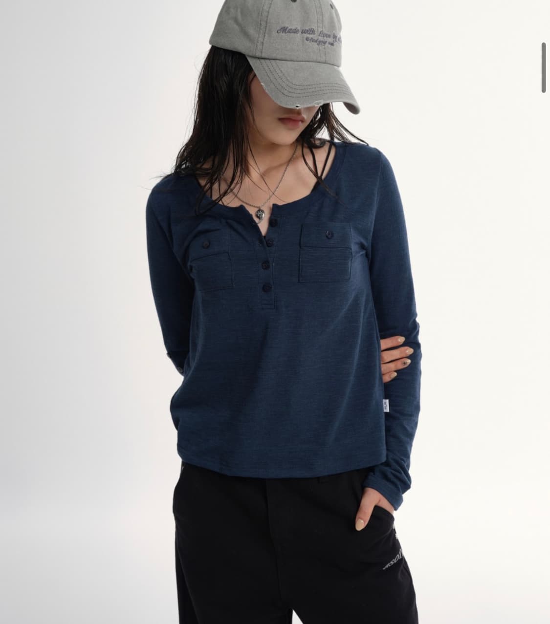 애즈온 ATLANTA POCKET TEE 블루그린 상품이미지1