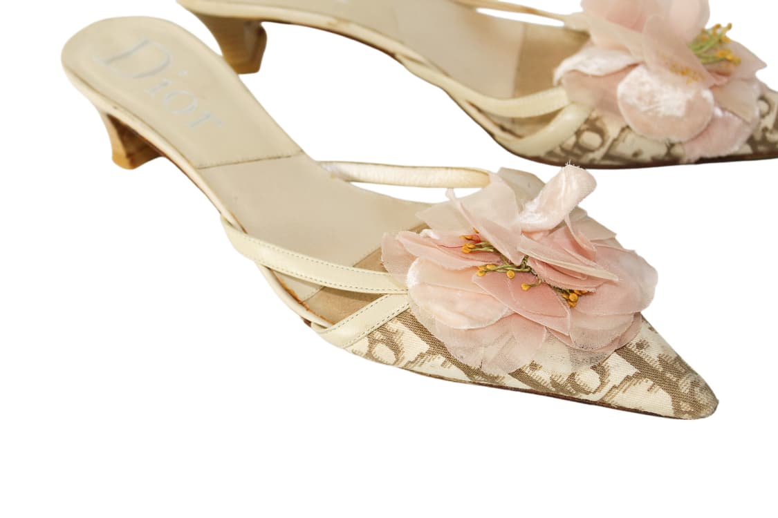 🌹 Dior Vintage Floral Mule Heels 상품이미지3