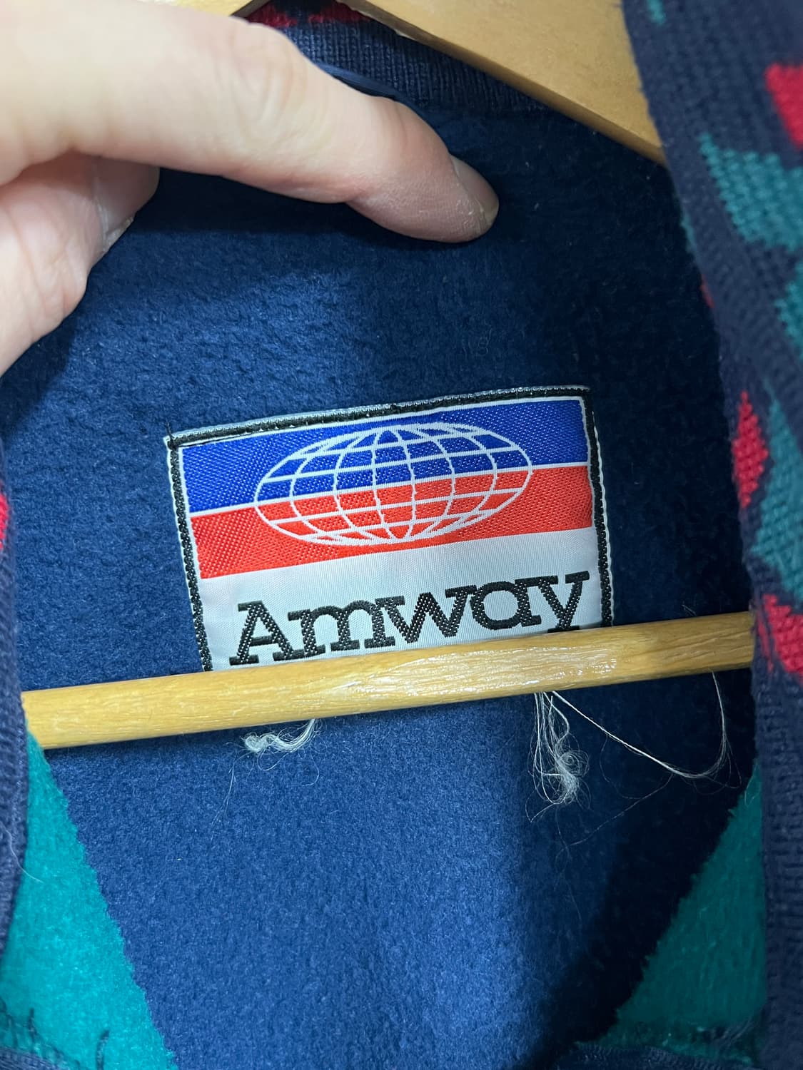 Amway 아즈텍 패턴 빈티지 플리스 집업  상품이미지4