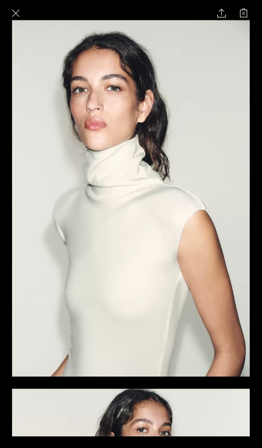 자라 면 하이넥 바디수트 캡소매 상품이미지7