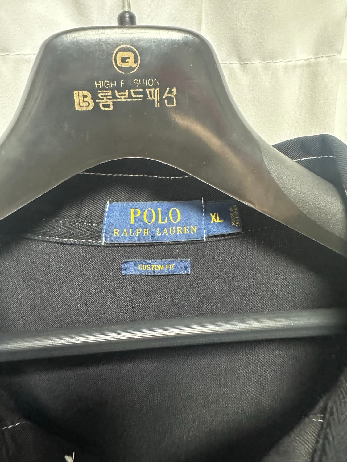 no.73 폴로 랄프로렌 블랙 럭비티 커스텀핏 xl 상품이미지4