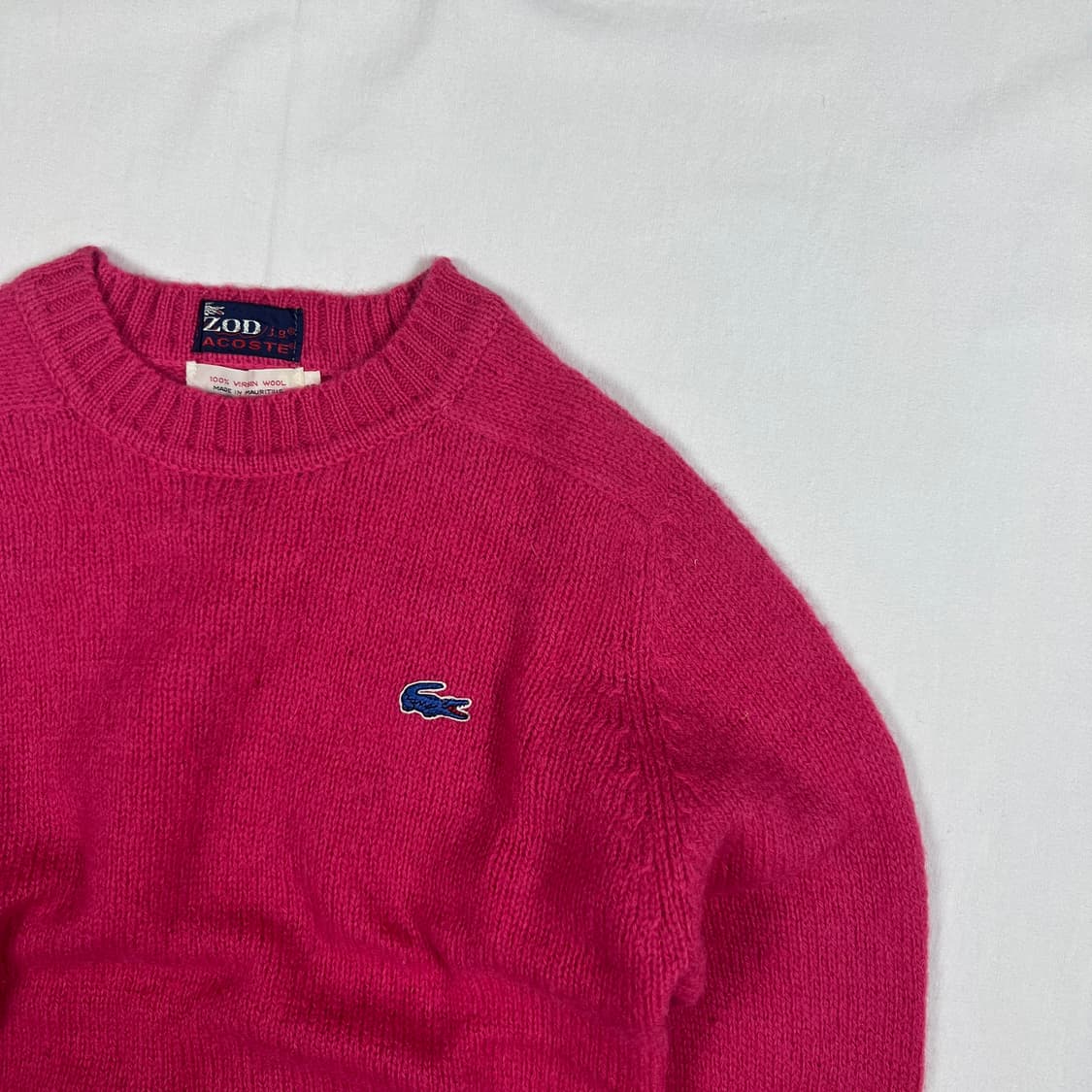 80‘s izod 라코스테 lacoste 블루 로고 니트 상품이미지3