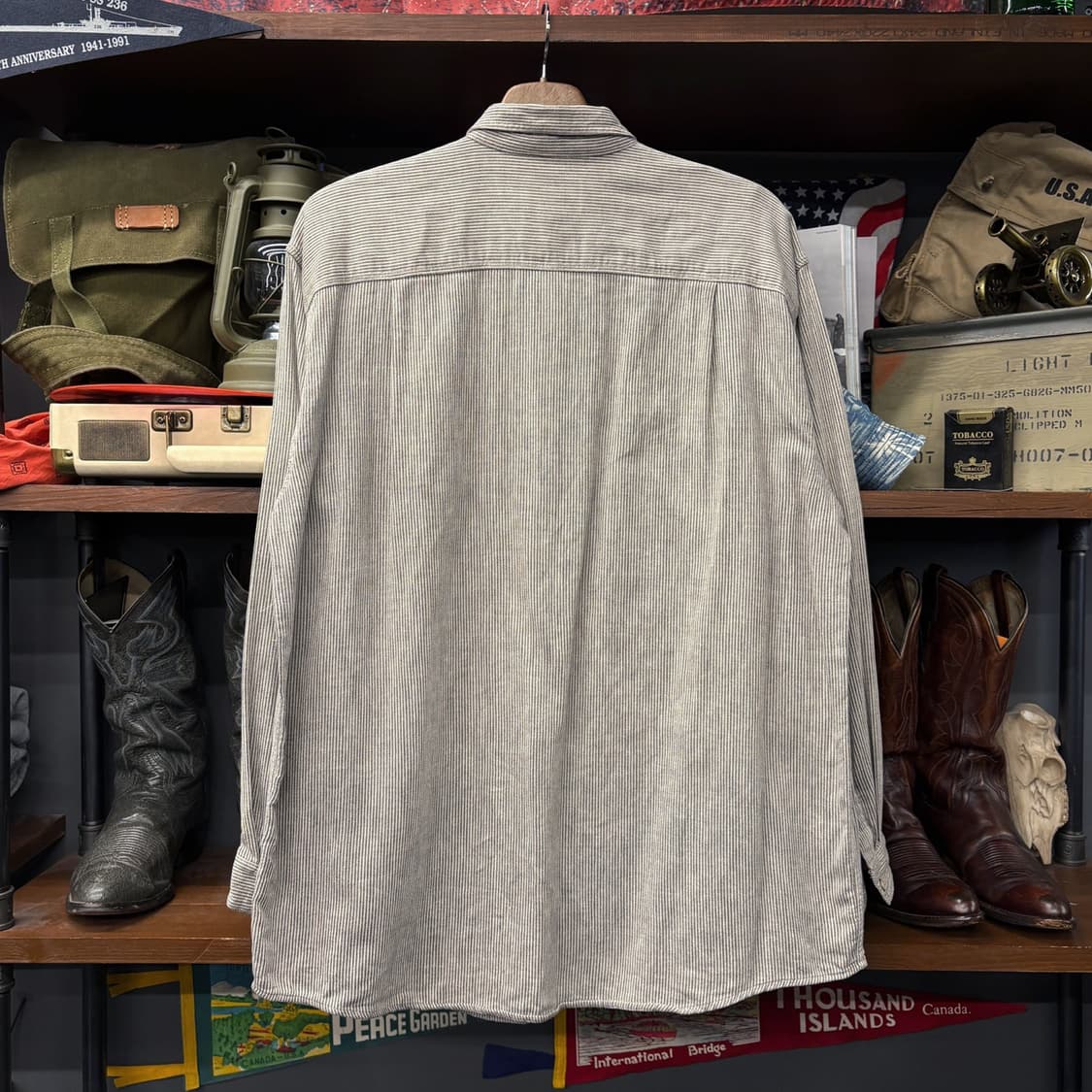 90s 파타고니아 오가닉 코튼 스트라이프 워크셔츠 N177 상품이미지2