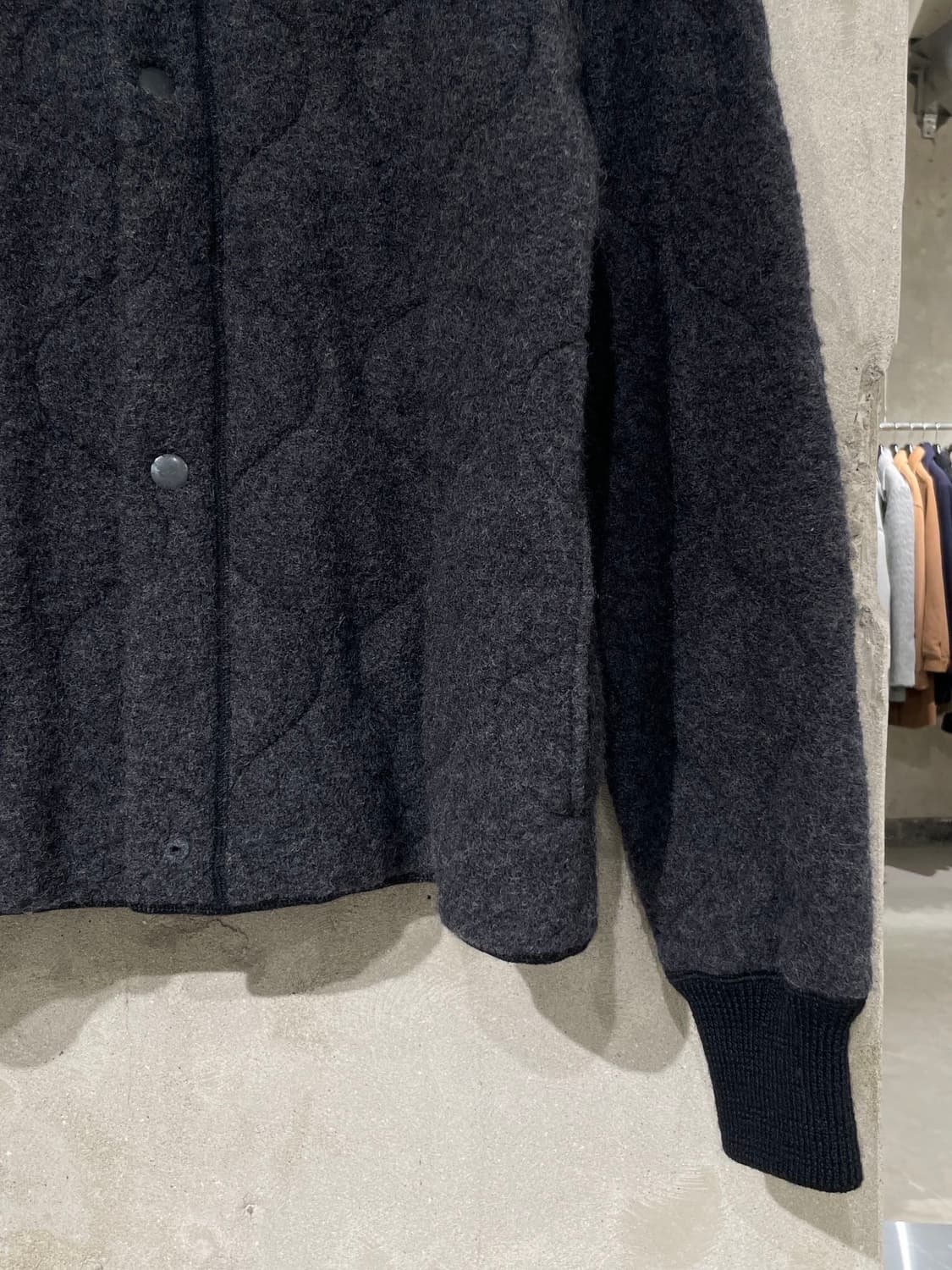 폴로 진스 차콜 퀼팅 울 집업 자켓 상품이미지5