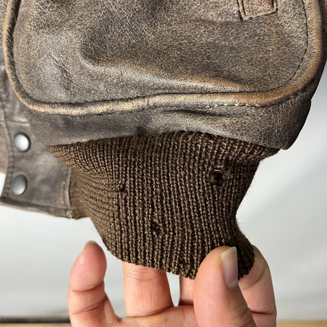 [JPN] 빈티지 패치 레더 봄버자켓 상품이미지6