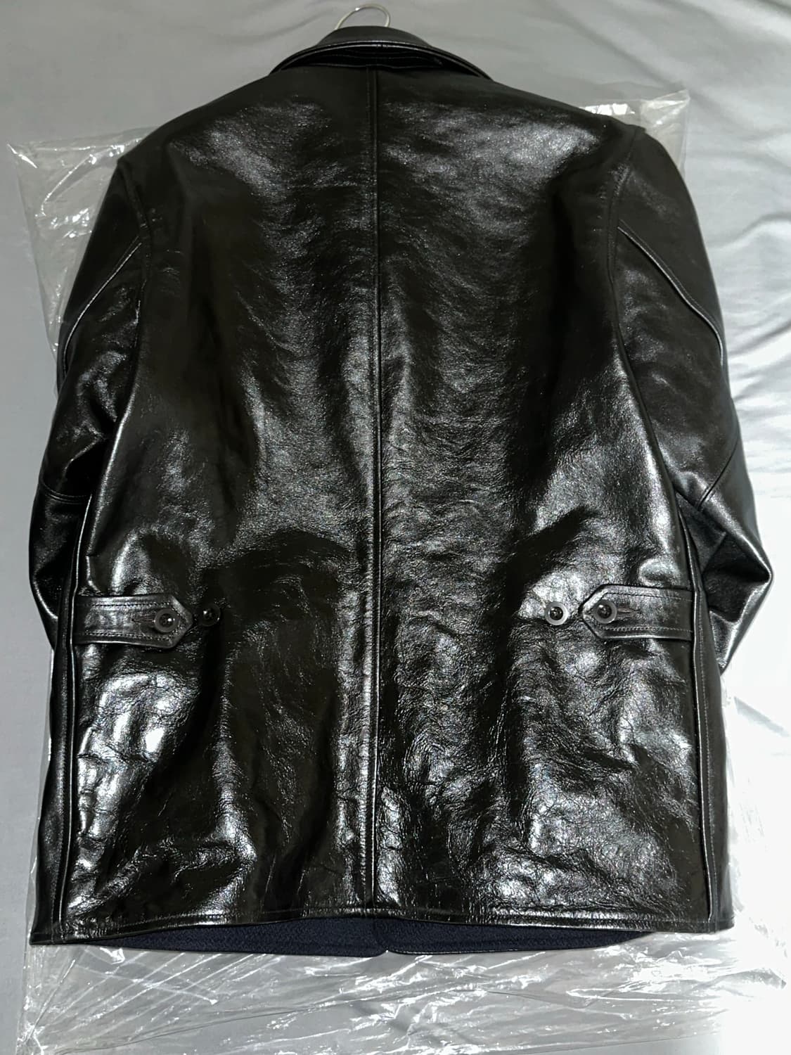 콜림보 Colimbo 레더자켓 스톡맨 차심 말가죽 카코트 42 새상품 상품이미지2