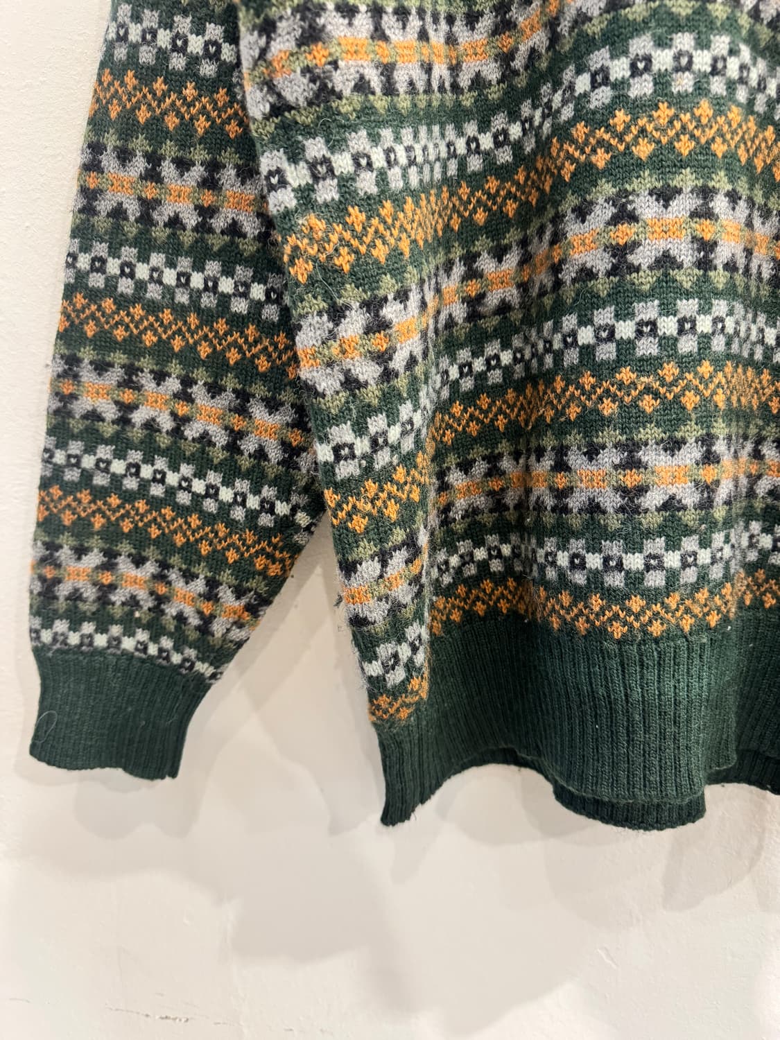japan vintage 패턴 라운드니트 상품이미지3
