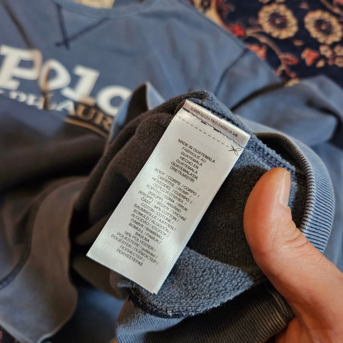 폴로랄프로렌 y2k 레터링 빈티지 스티치 맨투맨 M size 상품이미지6