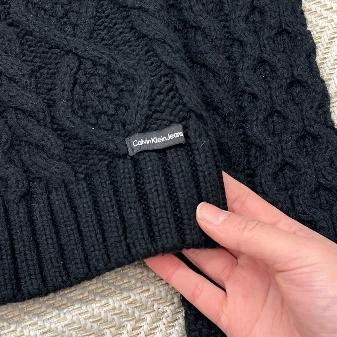 캘빈클라인 꽈배기 니트집업 r2330 상품이미지5