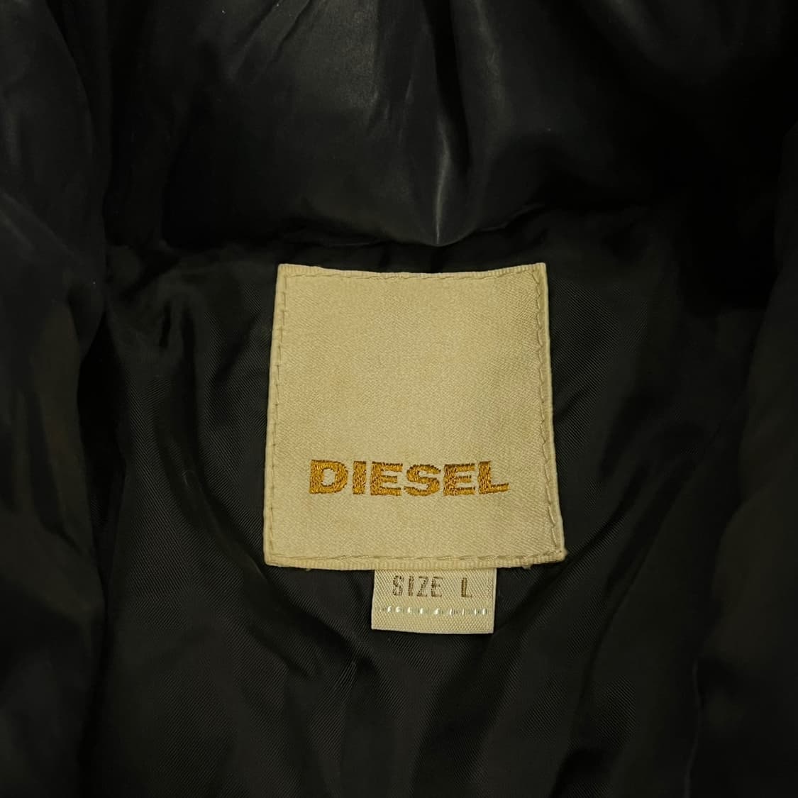 [정품/L] 디젤 블랙 패딩 점퍼 b14 상품이미지5