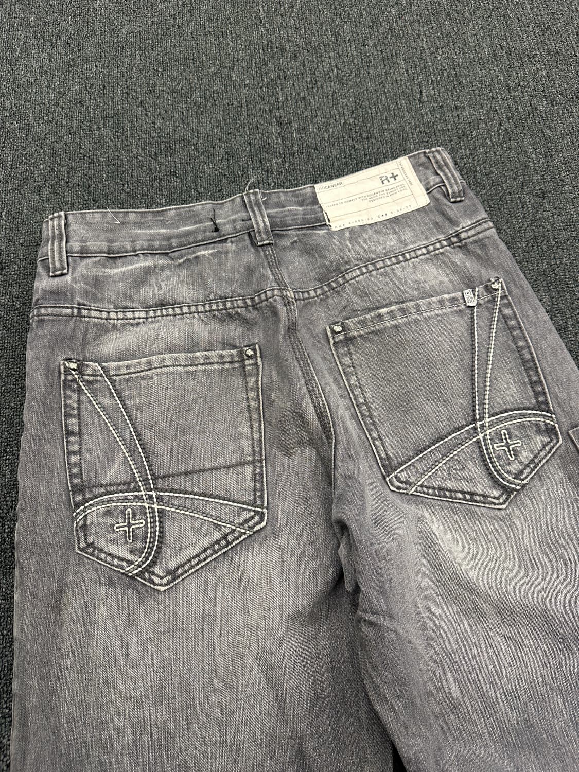 34) ROCAWEAR 로카웨어 그레이 데님팬츠 올드스쿨 힙합팬츠 상품이미지4