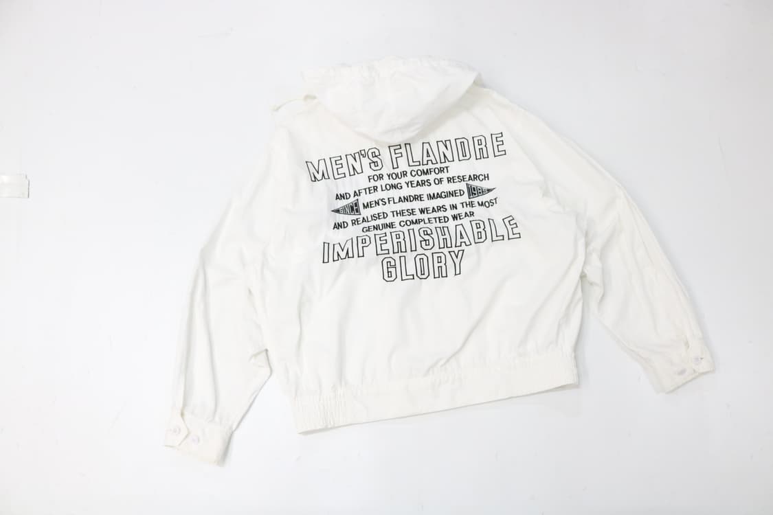 MEN'S FLANDRE 맨즈 플랑드르 빈티지 화이트 후드 집업 자켓 상품이미지2