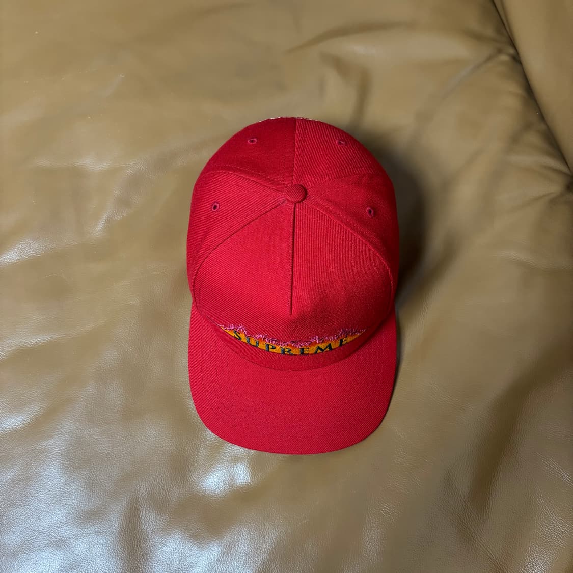 Supreme 슈프림 아마겟돈 플레임 로고 레드 6패널 볼캡 모자 Red 상품이미지5