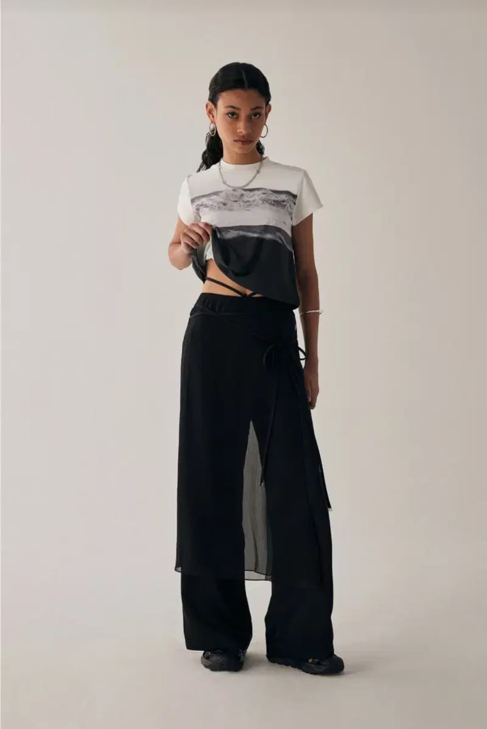 [새상품] 트리밍버드 시스루 스트랩 랩 팬츠 Strap Wrap Pant 상품이미지3