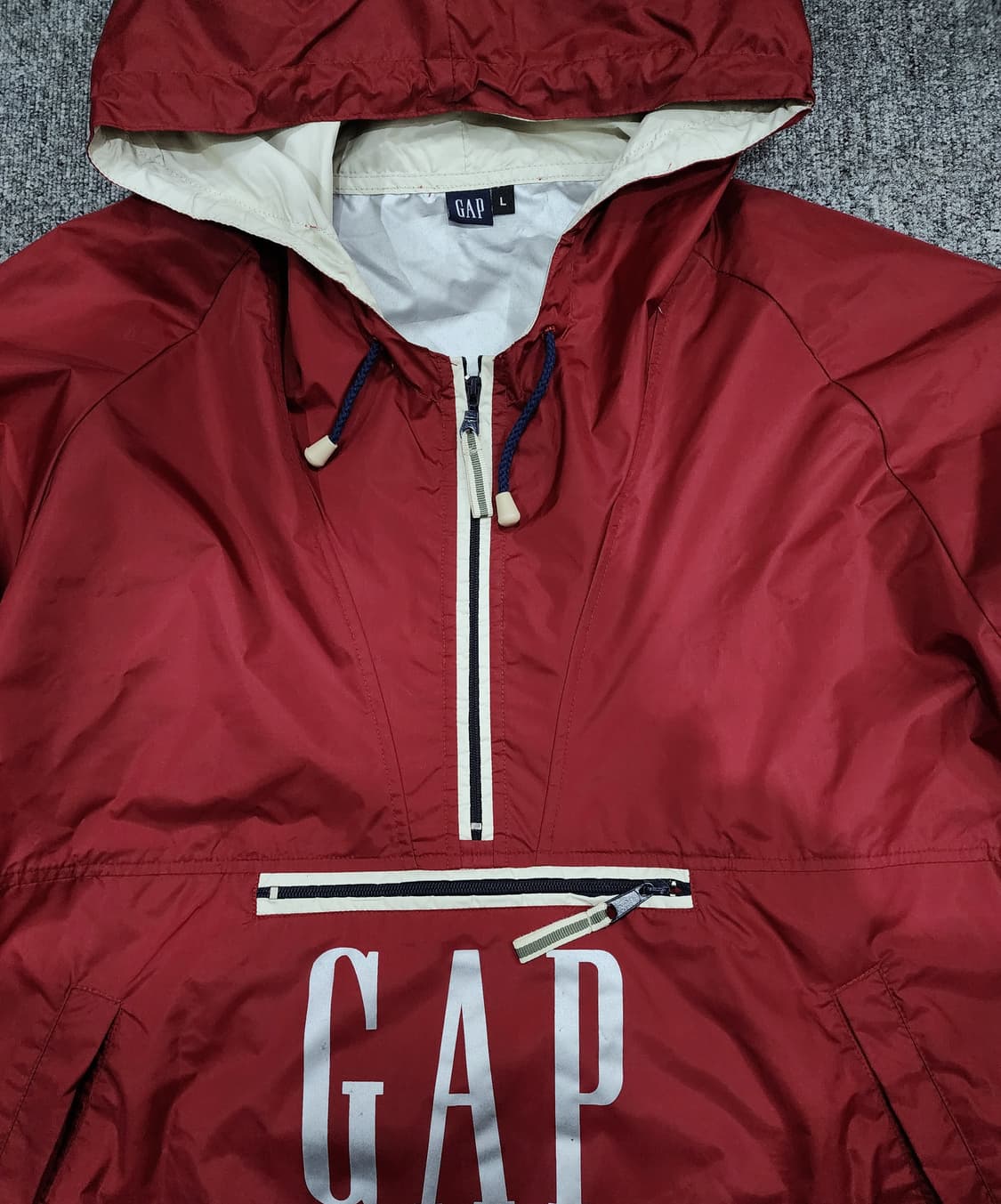 GAP 갭 90s 풀오버 나일론 하프집업 아노락 L 상품이미지3