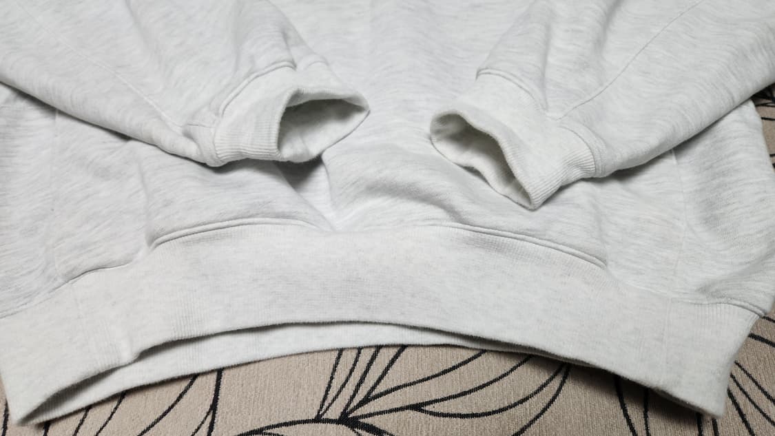 솔리드옴므 백로고 그레이 후디 48 오버핏 상품이미지3