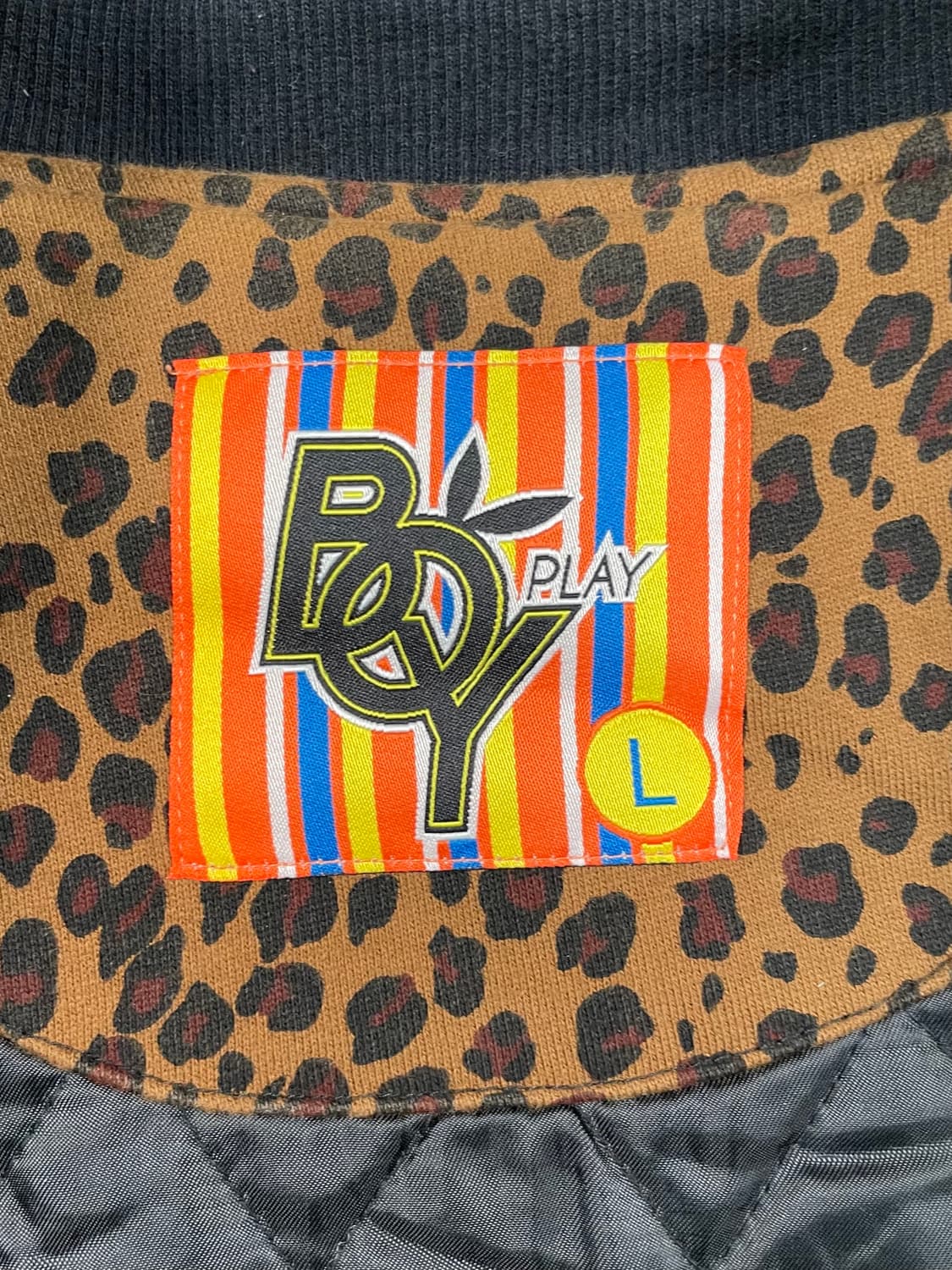 플레이보이 레오파드 퀼팅 바시티 자켓 상품이미지8