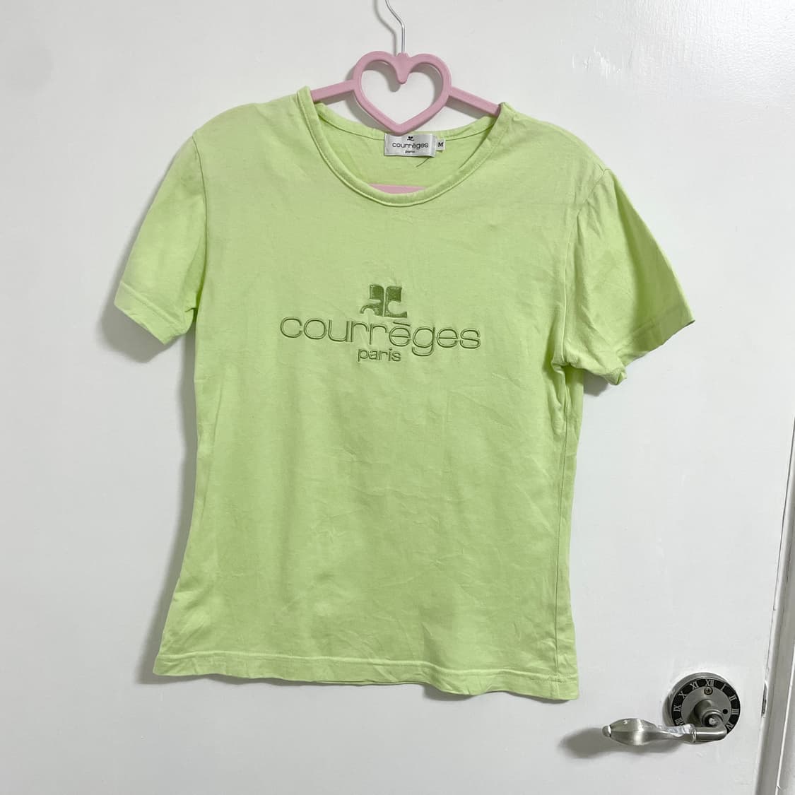 꾸레쥬 자수로고 반팔탑 상품이미지1