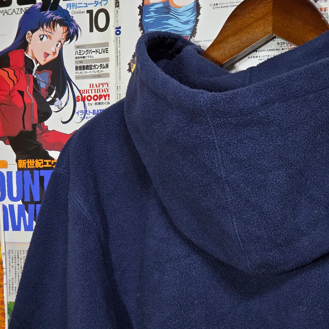 JPN 컨버스 네이비 후리스 후드집업 상품이미지6