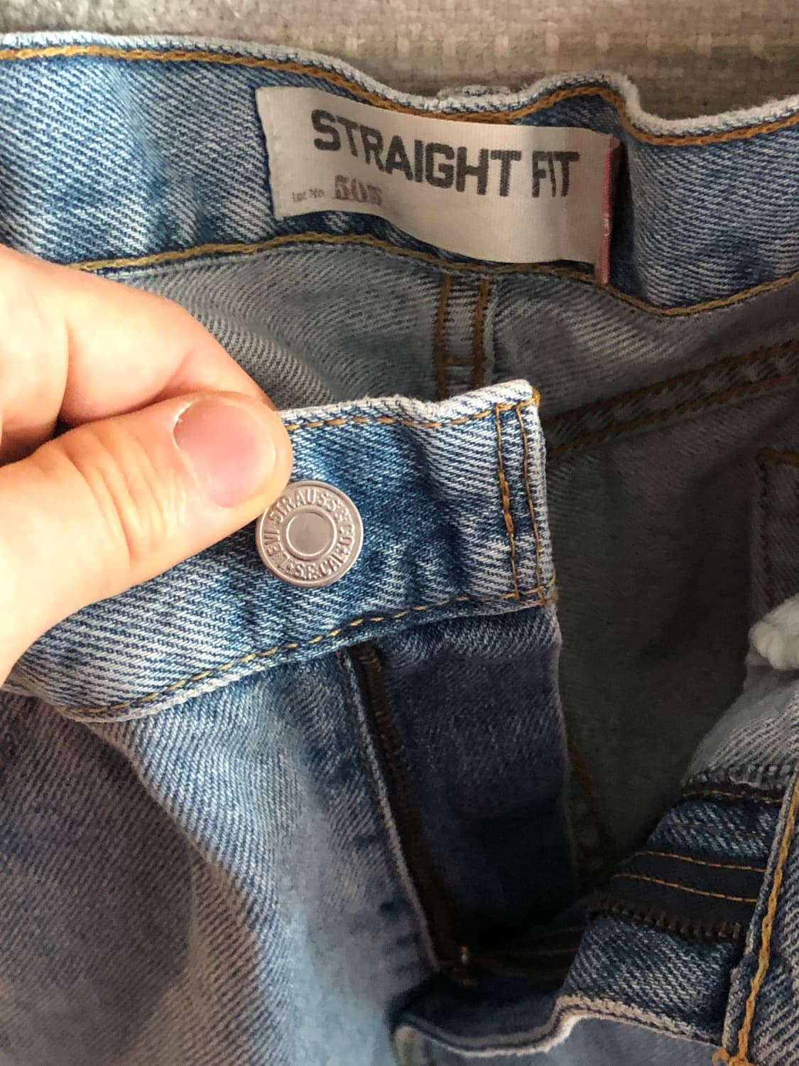 리바이스 빈티지 505 34x32 연청 일자 데님 상품이미지4