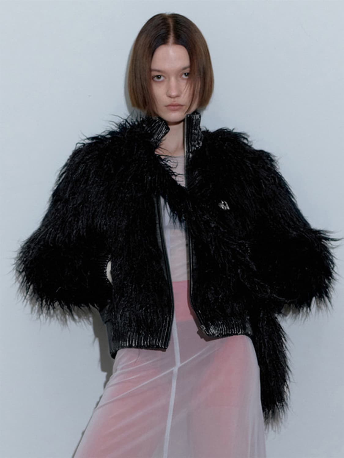 스컬프터 몽골리안 쉬어링 퍼자켓 블랙 L 상품이미지1