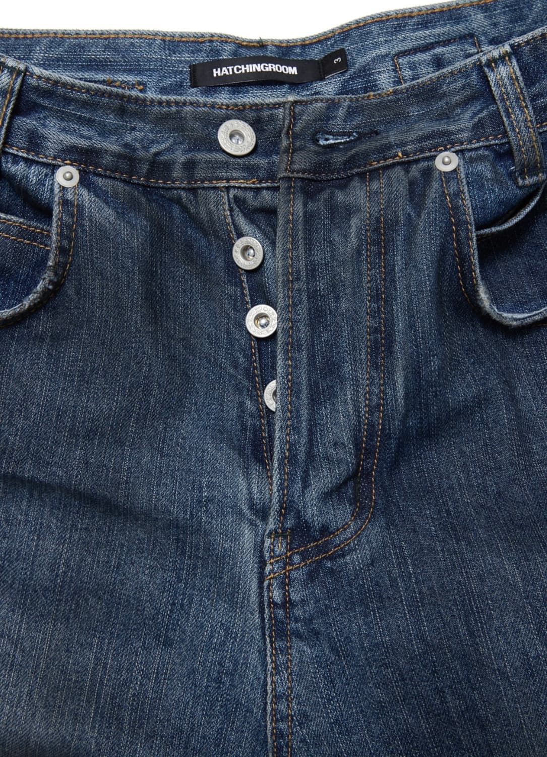 해칭룸 레귤러 셀비지 데님 더스티 블루 4 상품이미지3