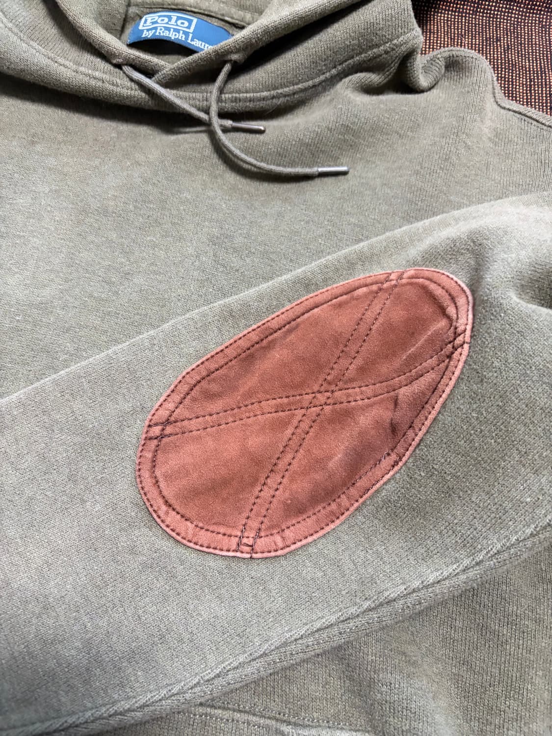L) 폴로 랄프로렌 팔꿈치 패치 후드티 카키 상품이미지6