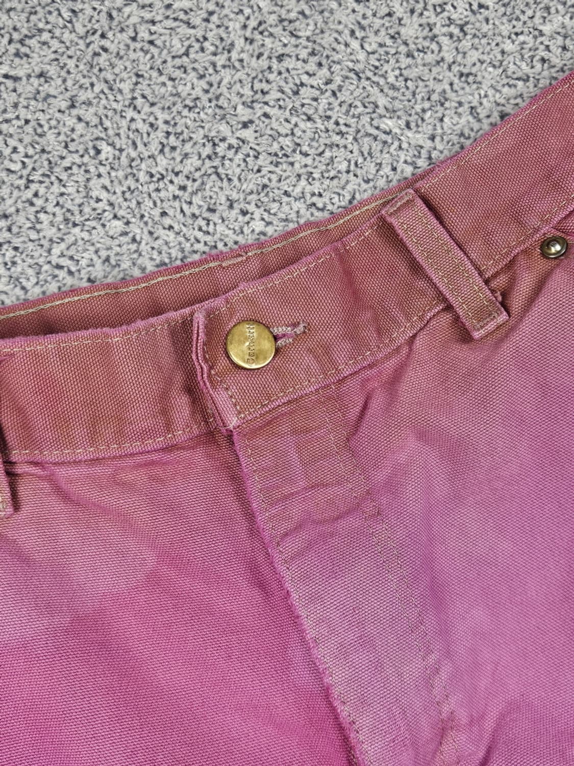 칼하트 핑크다이드커스텀 카펜터 더블니 팬츠 (34X30추정)/ 10278 상품이미지7