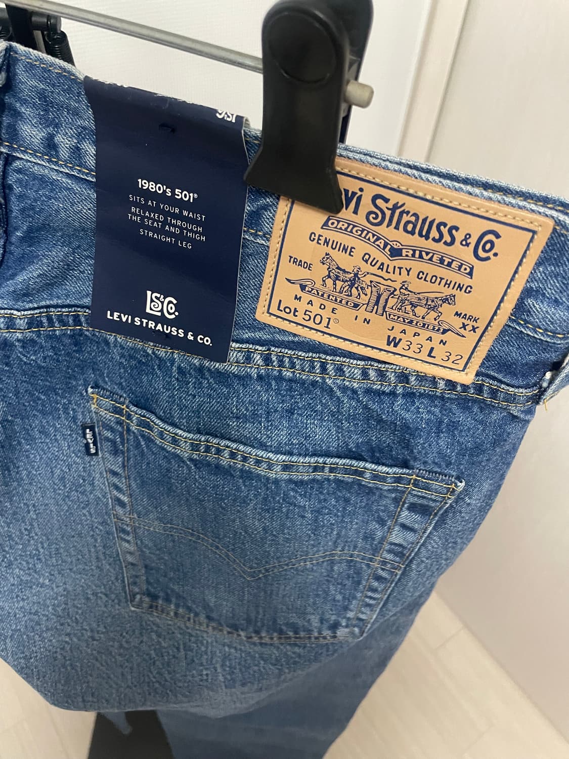 리바이스 블루탭 1980s 501 w33 상품이미지4