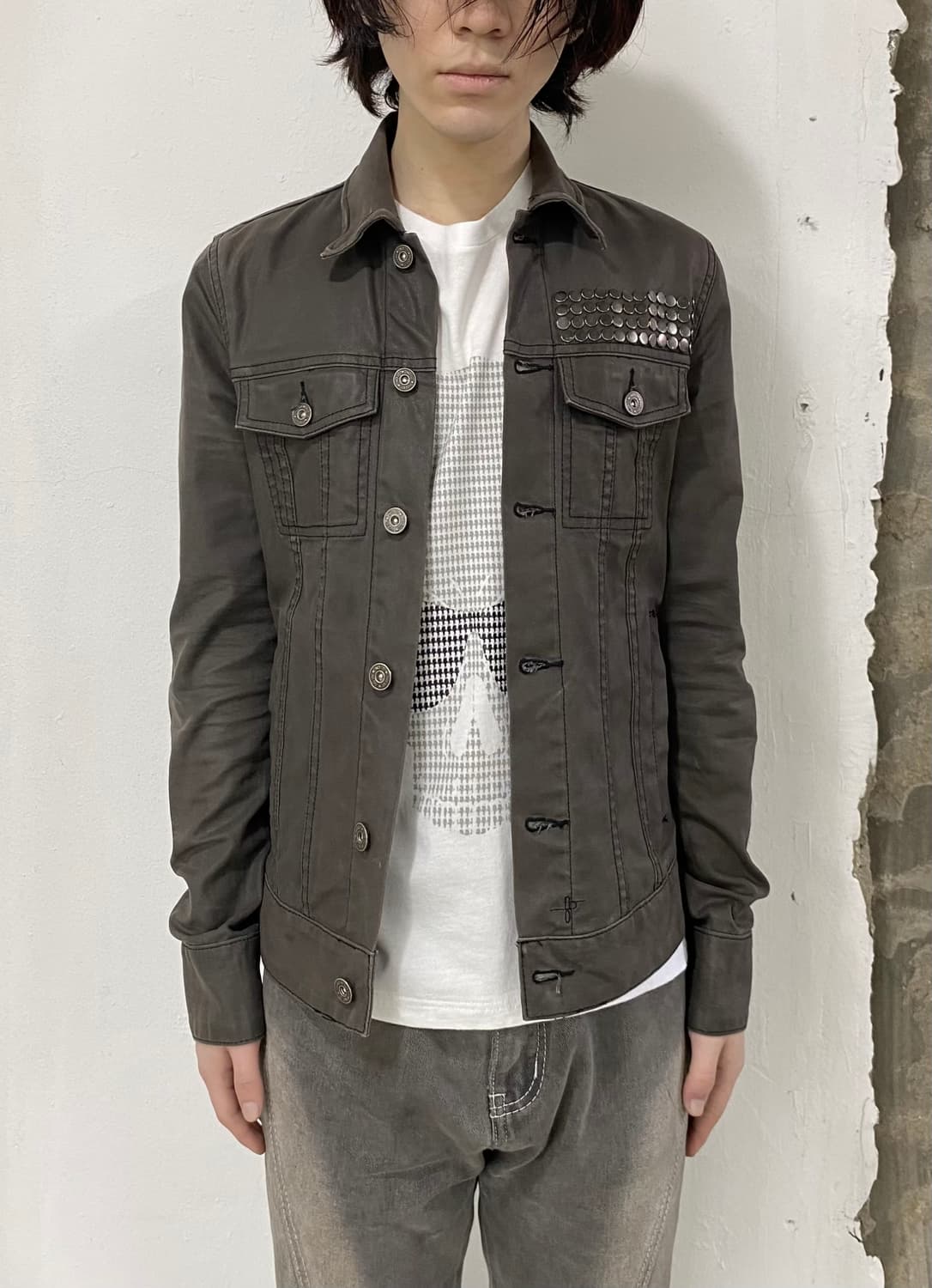 노 아이디 스터드 코팅 자켓 상품이미지2