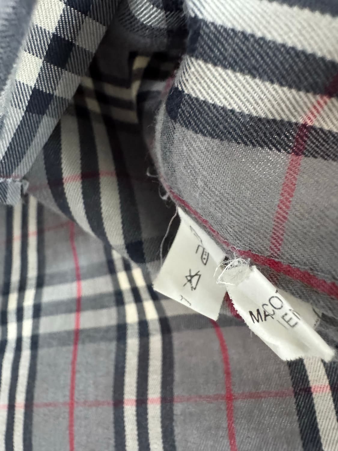 90s 버버리 체크 셔츠 상품이미지4