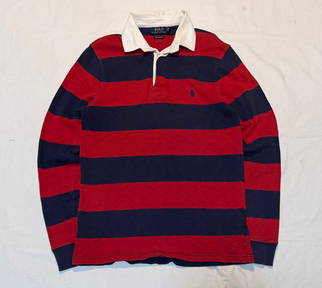 폴로 랄프로렌 롱슬리브 럭비티 네이비 레드 상품이미지1