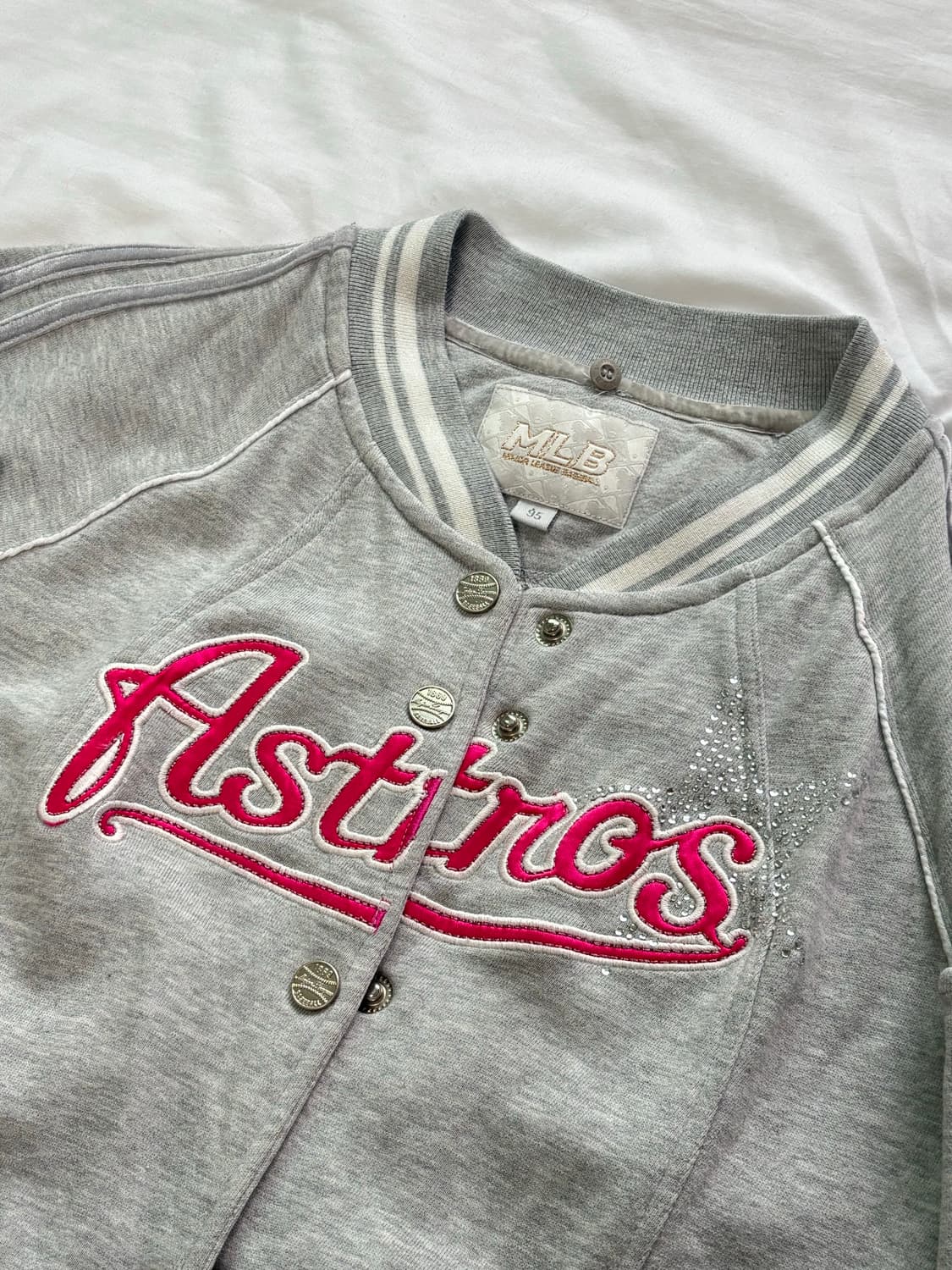 MLB 빈티지 여성 스타큐빅 점퍼 야구자켓 상품이미지1